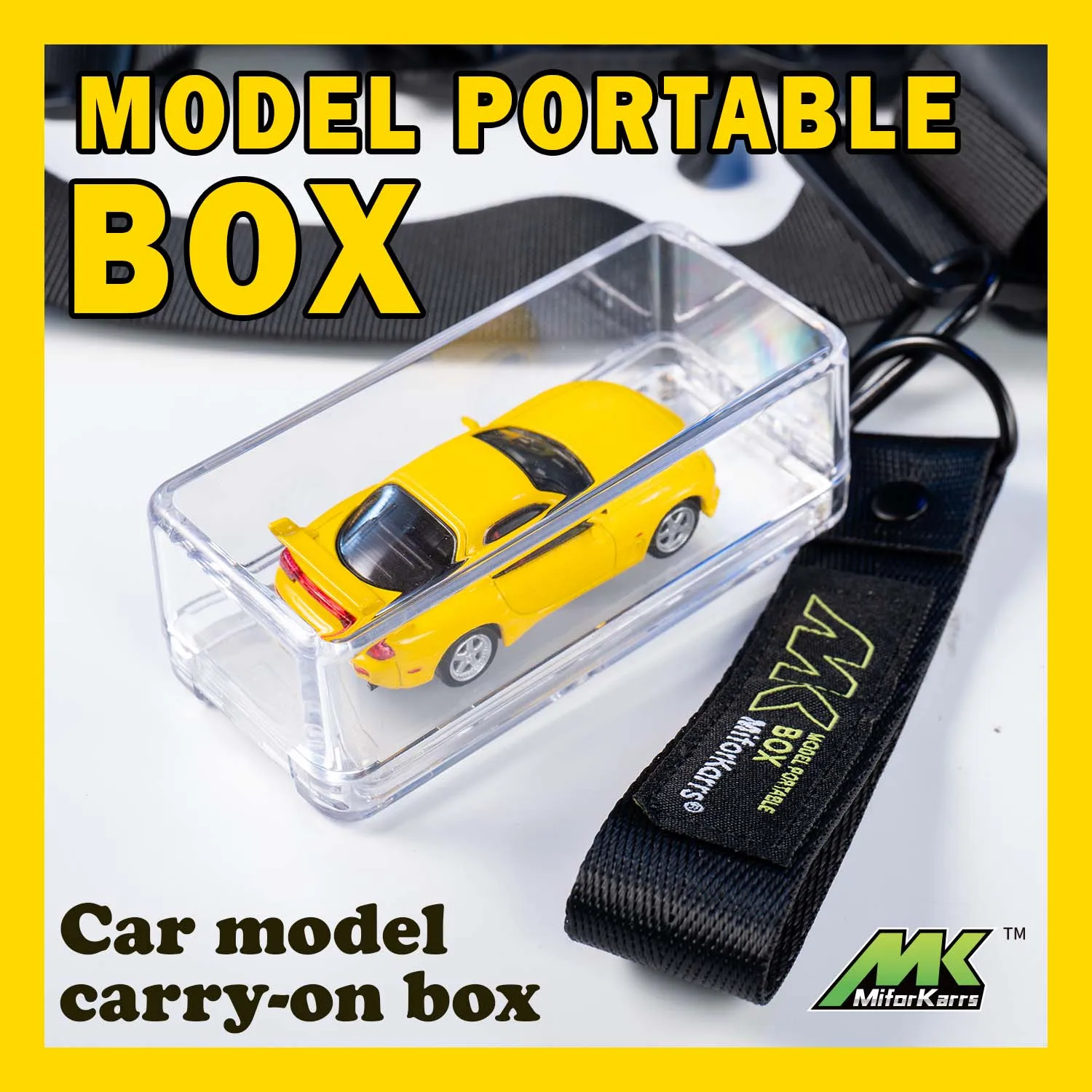 

1:64 Car model display case， compatible with 1/64 scale， display case, hanging accessory, portable dust-proof storage box,