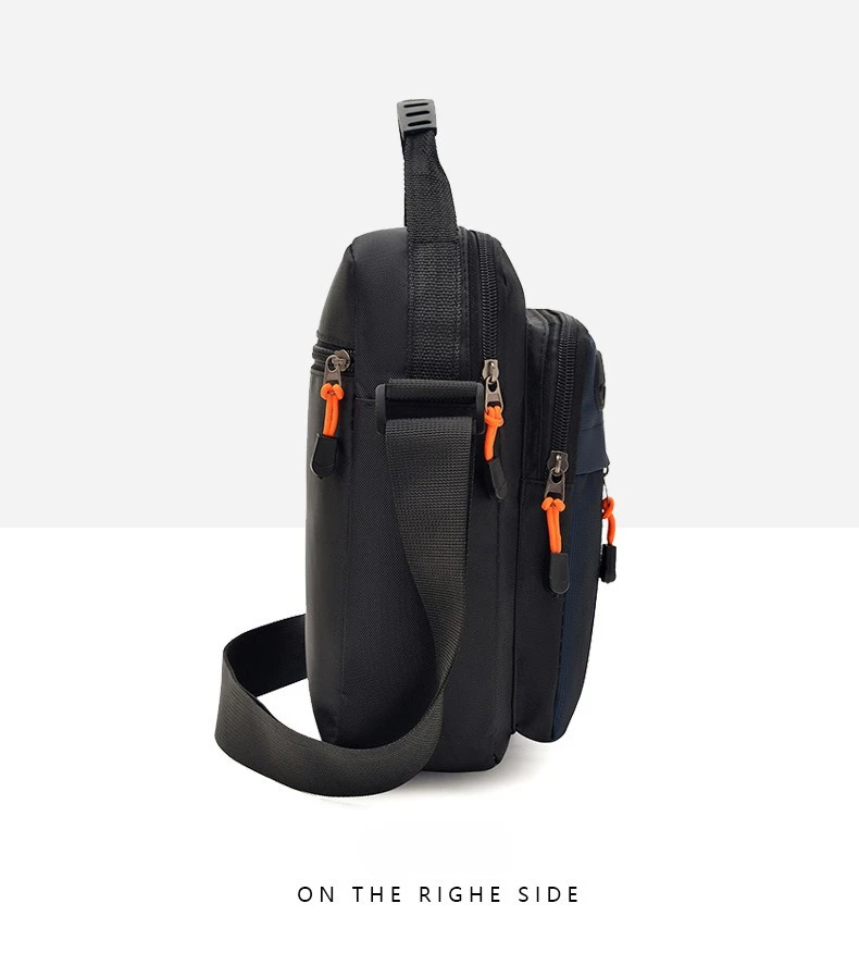 Geräumige Herrentasche, Umhängetasche, wasserdichter und abriebfester Rucksack mit mehreren Fächern, ideal für den Geschäftsalltag. – Detail 28