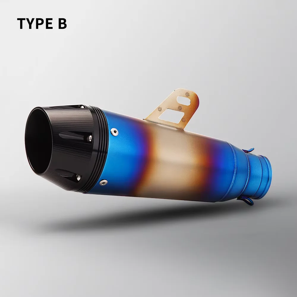 

Motorcycle exhaust pipe Z400 R3 CBR650 MT09 K165 double hole universal tail section exhaust