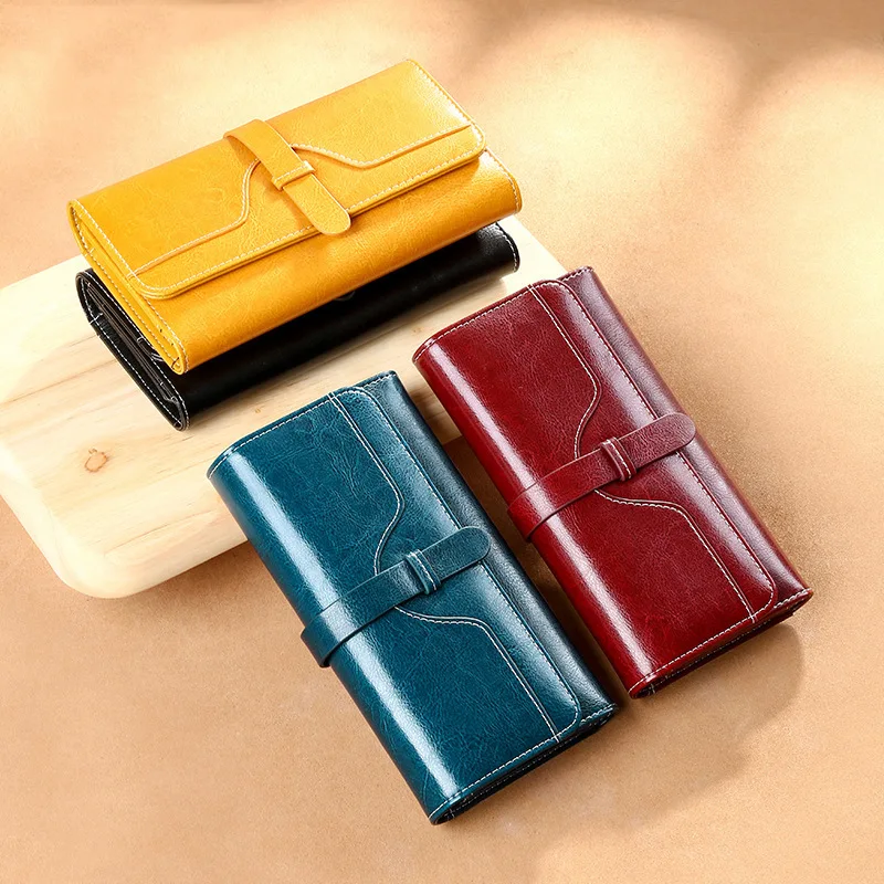 2023 Women Wallets Fashion Long Leather Female Handy Clutch Purse Lady Cell Phone Card Holders Money Bag for Girls