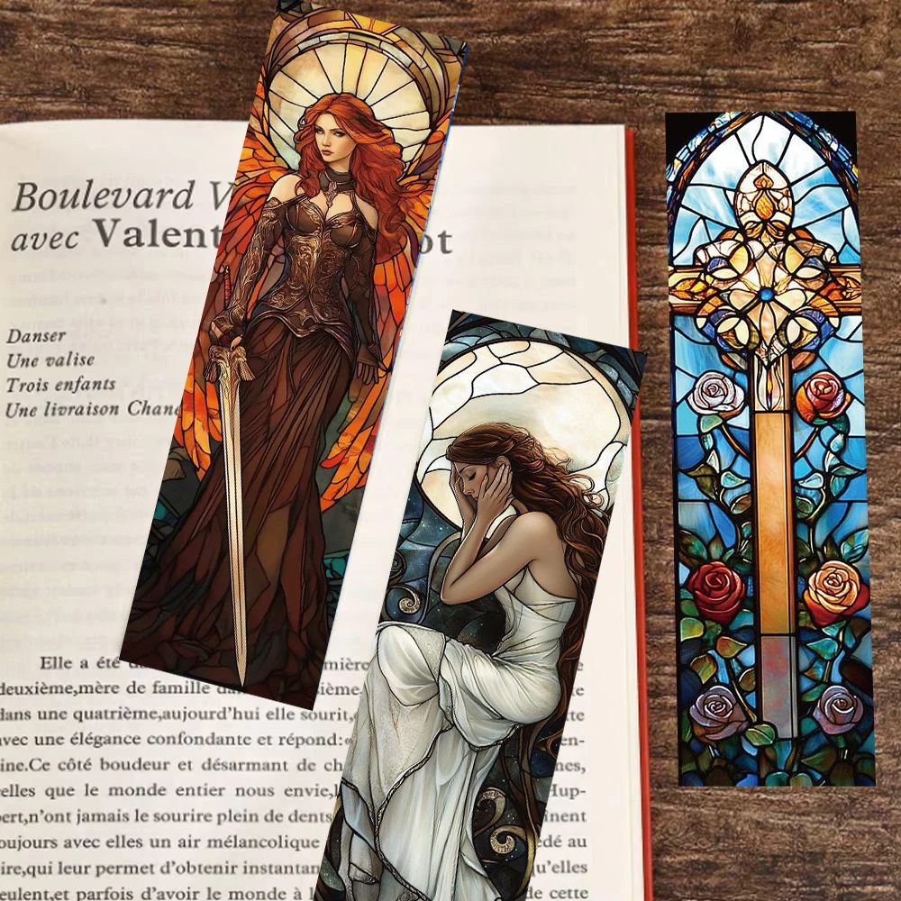 30PCS Gothic Style Window Decoration Print Bookmark Reading Supplies Paper Background Book Ldeal For Stationary Bookmarks