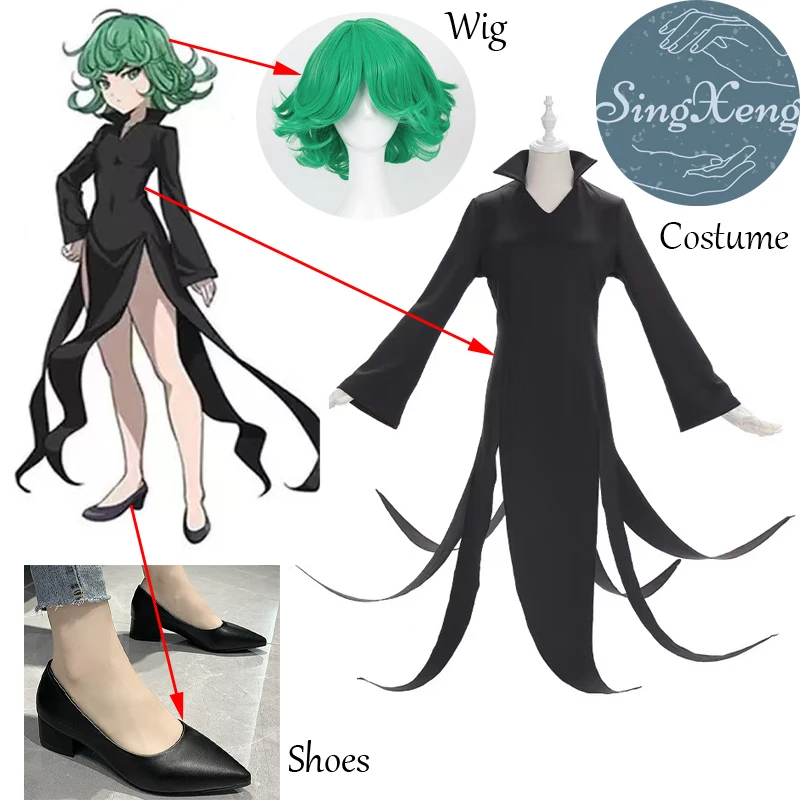 SingXeng Anime Senritsu No Tatsumaki Terrible Tornado Cosplay Costume Women Girl Sexy Dress Outfit Customize