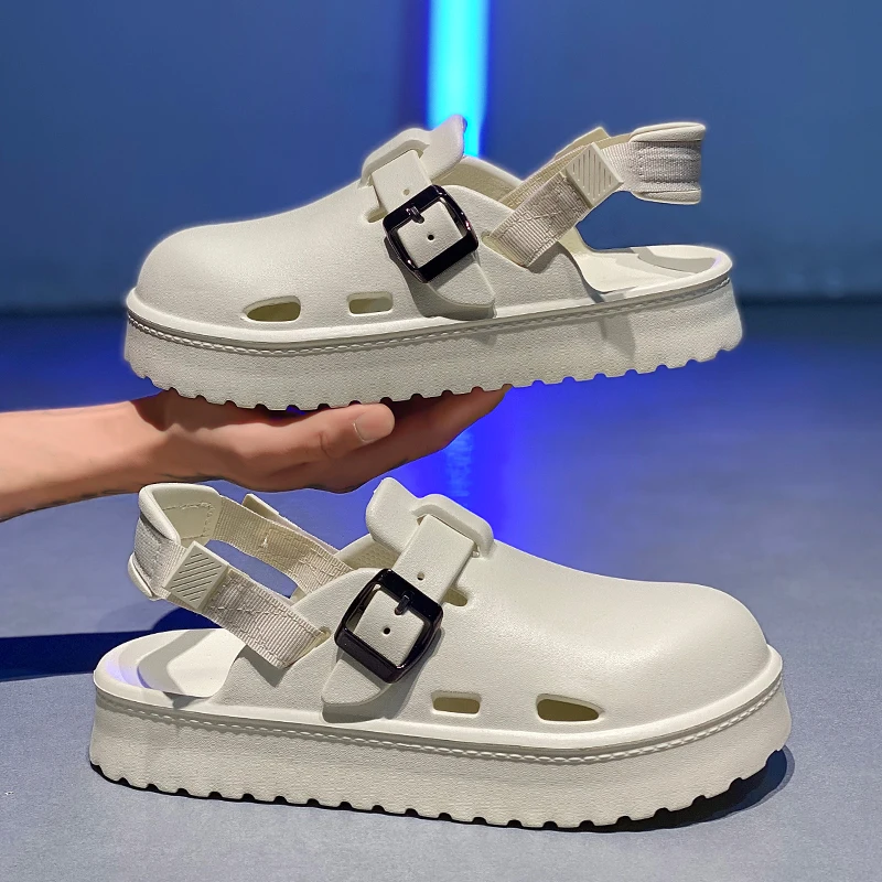 Men's EVA Muller shoes spring men's shoes casual fashion versatile outer wear one pedal soft sole comfortable bag head, cool sli