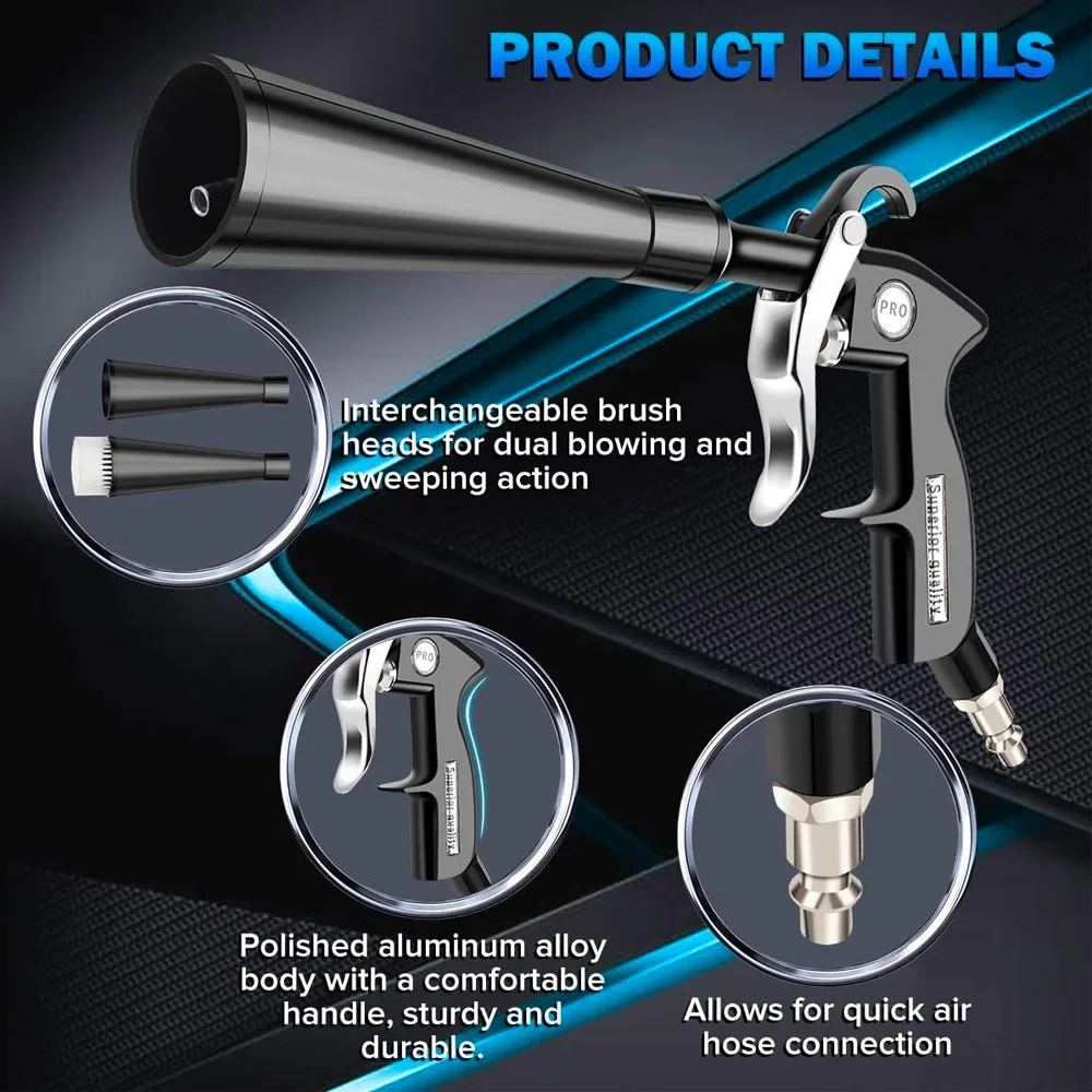 

Автомойка 2 в 1, продувка воздухом с 2 насадками, эффективная сухая очистка, высокое давление, продувка пыли Tornado, профессиональный инструмент для чистки автомобиля