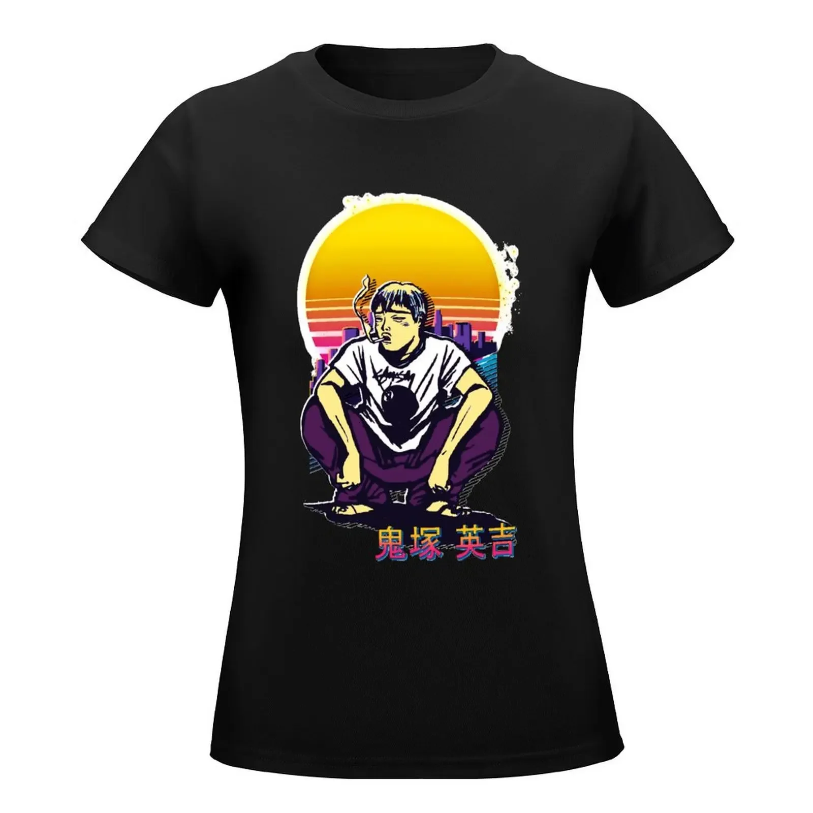 GTO Eikichi Onizuka Retrowave T-Shirt lady clothes tees graphics summer top tops for Women