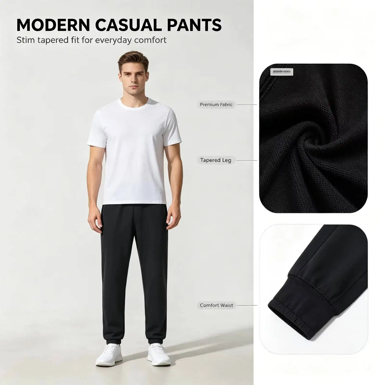 New New Under Armour Men's Sports Warm And Comfortable Casual Pants, Cuffed Sweatpants, Stylish Knitted Long Pants 6010098-001