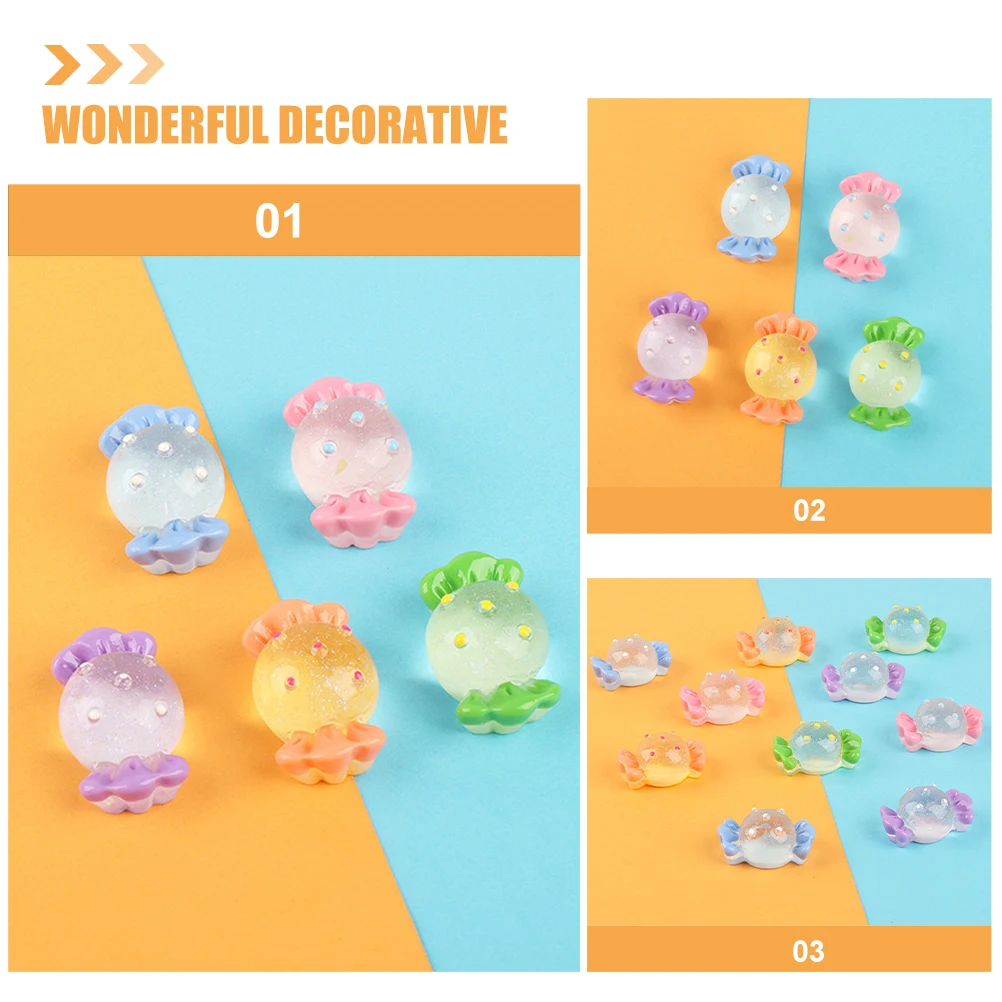 

18 Pcs Resin Accessories Simulated Sweets DIY Headb Charm Bracelet Photo Props Home Decoration Display Art Multi Function