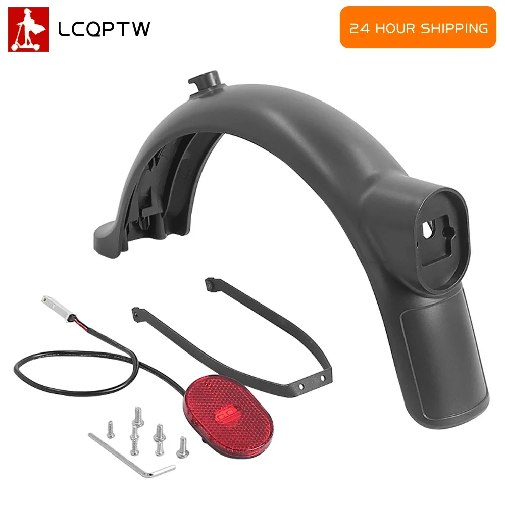For Xiaomi Electric Scooter 4 Pro Rear Fender with Hook Lock Back Wing Taillight Brake Taillight Support Set KickScooter Parts