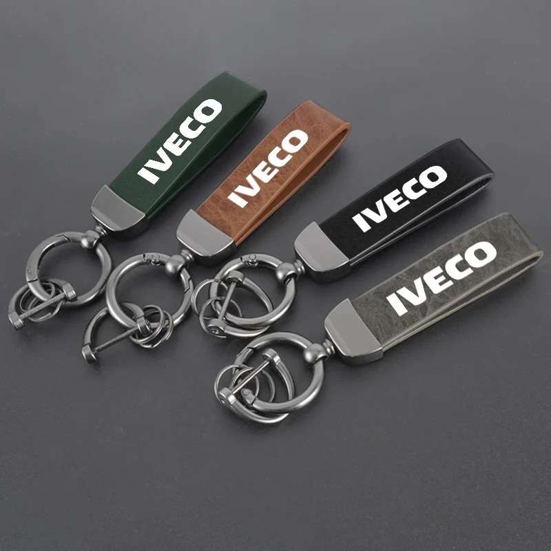 الجلود الرجال النساء شعار سيارة المفاتيح كيرينغ قلادة حامل هدية ل IVECO راية 3ft X5 قدم 3ft X5ft اليومية IV اكسسوارات السيارات
