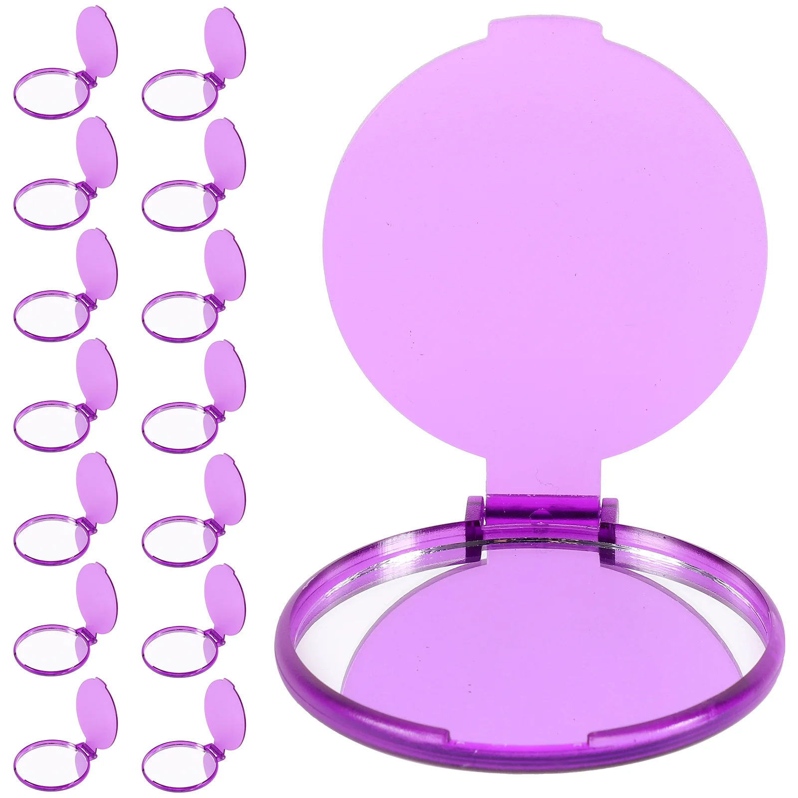 Miroir de maquillage rond pliable, petite poche, dessus de table étudiant, cadeau, 24 pièces