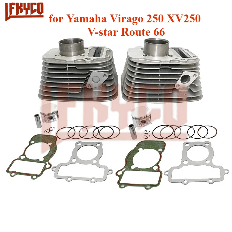 

49mm Bore Motorcycle Engine Cylinder Kit for Yamaha Virago 250 XV250 V-star Route 66 Motorbike Piston Rings Gasket Set Accessory