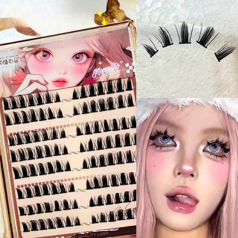 Little Devil False Eyelashes Manga Lashes Reusable Natural Thick Fluffy Soft Single Individual Cluster Eye Extension Beauty Tool