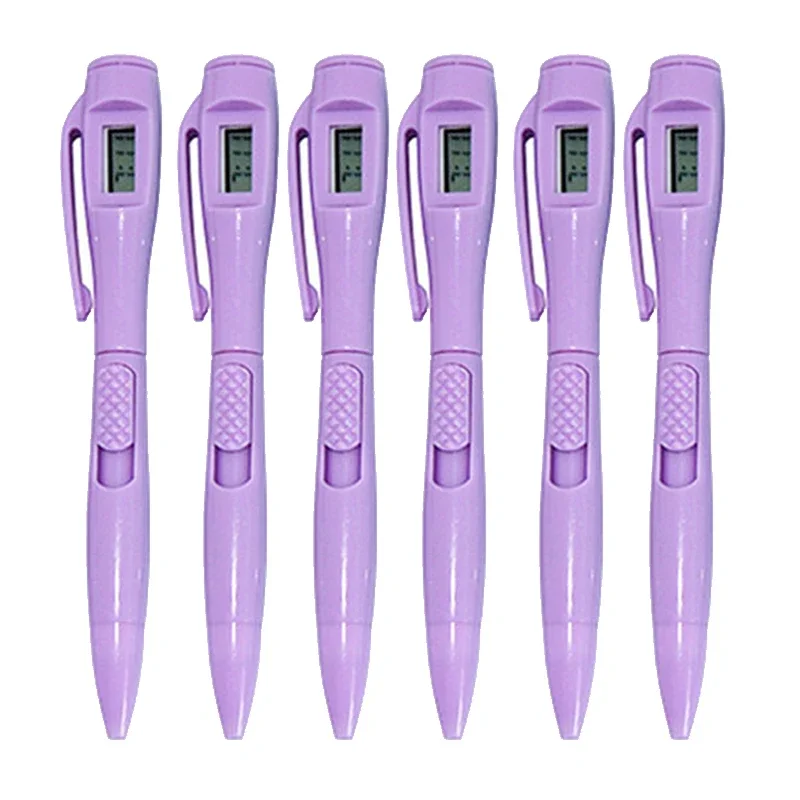 6pcs/lot Blue ink school Electronics Clock Ballpoint Pen Special Purpose Ball Pen Electronic Watch Test Pen Student Work Office