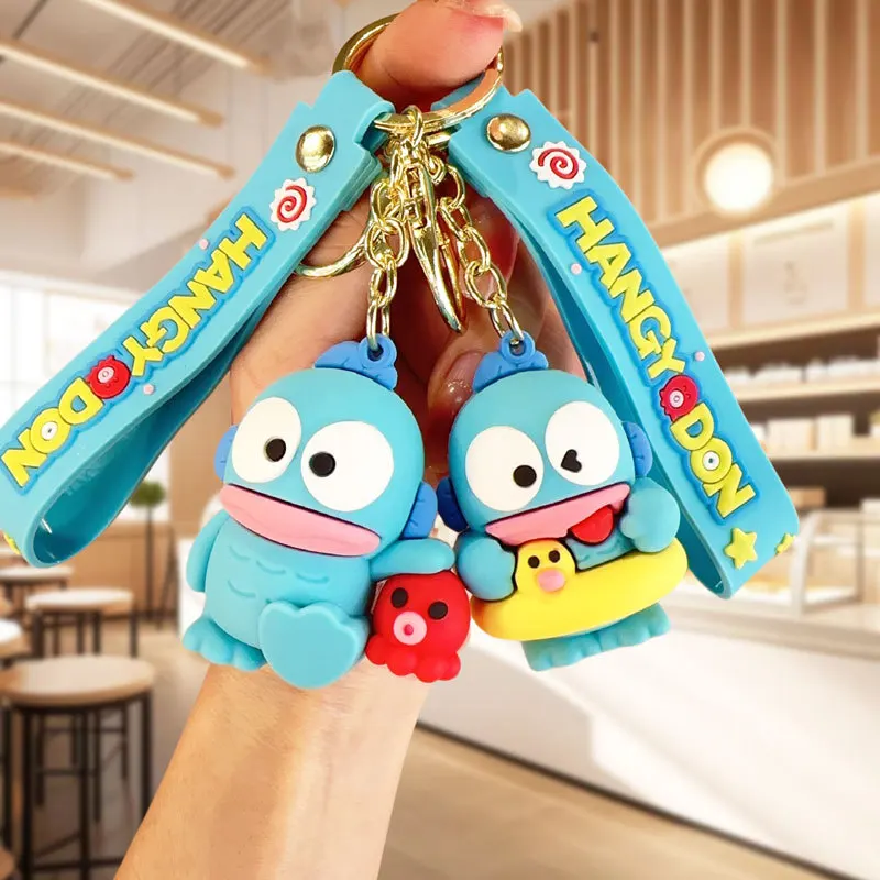 MINISO New Cute Cartoon Anime Clown Fish Male and Female Charm Keychain Couple Backpack Car Key Pendant Children's Party Gift