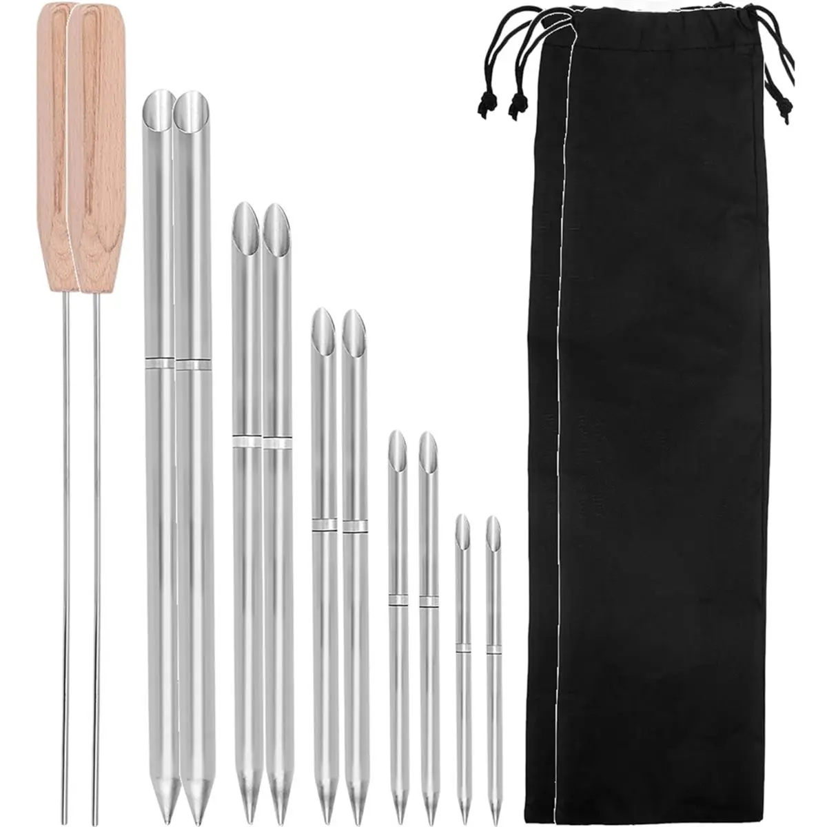 2026 New Rope Splicing Kit with Handle for Paracords Lacing Needles and for Braided Rope Connections, 5 Different Sizes