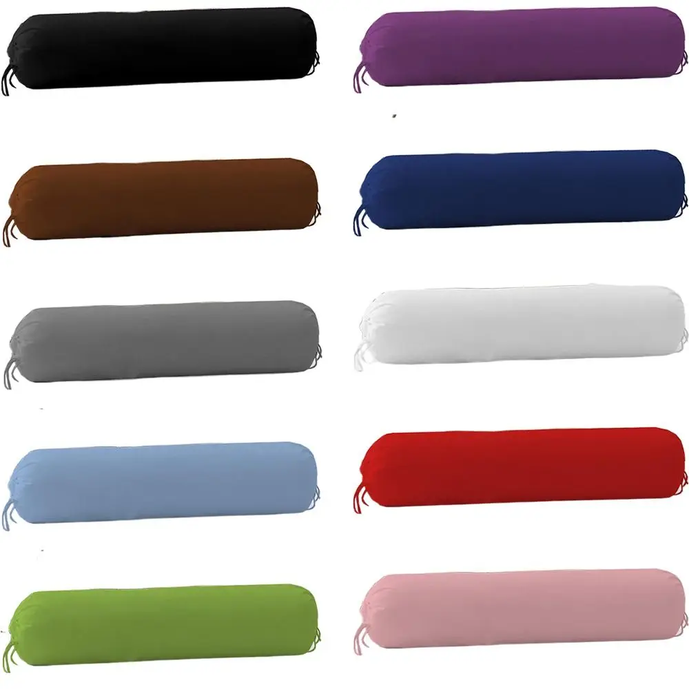Pillow Sleeves Solid Color Long Cylindrical Pillowcase Washable Durable Headrest Pillow Cover Household Removable Pillow Case