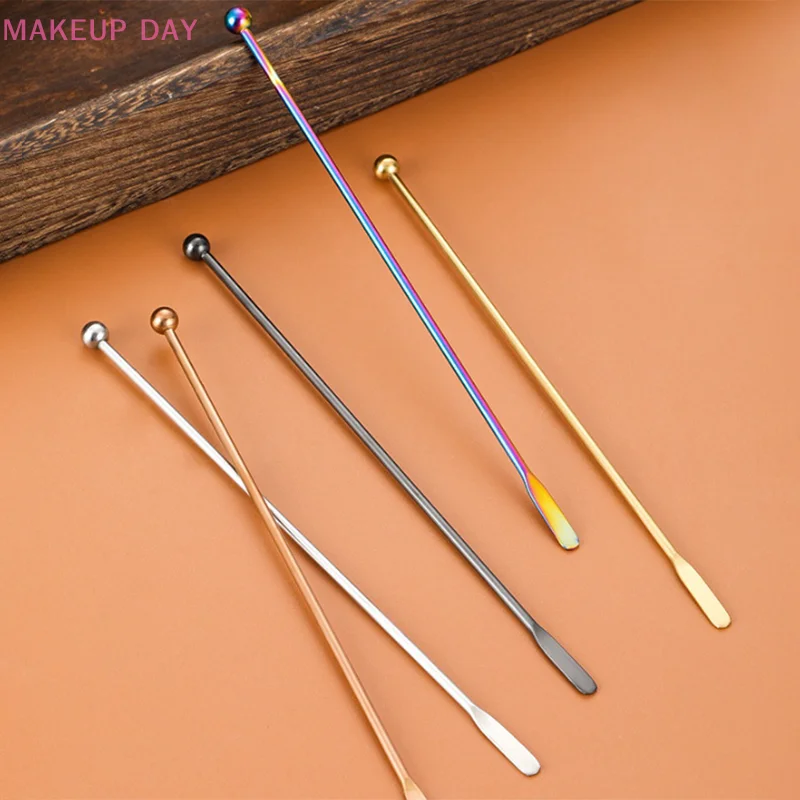 1Pc Steel Nail Art Stirring Rod Gel Picker Tool For Powder Liquid Glue Rhinestone Acrylic UV Gel Mixing DIY Jewelry Accessories