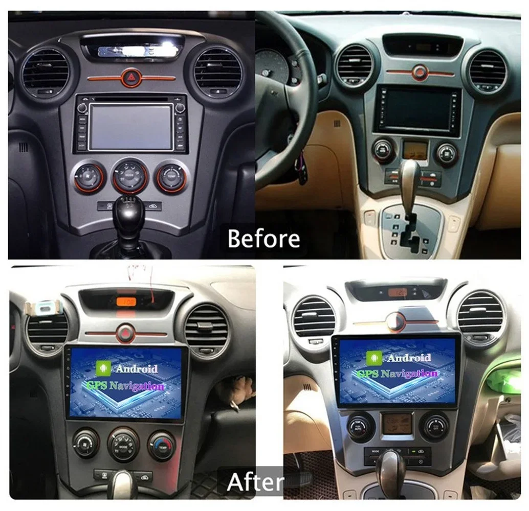 Android 11 Car Radio Stereo For KIA CARENS 2006-2013 Manual/AUTO A/C Car GPS Navigation With Wifi 4G DSP Carplay