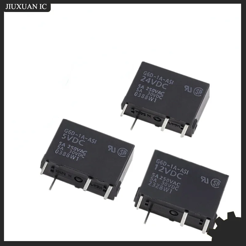 

5-10pcs/lot 100% original genuine relay: G6D-1A-ASI 5VDC 5A 4pin G6D-1A-ASI 12VDC G6D-1A-ASI 24VDC 4pins