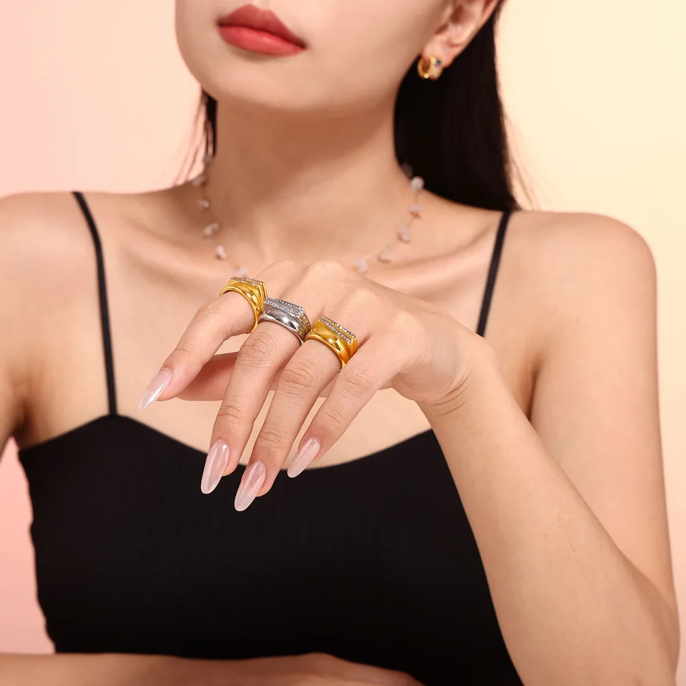 Trendy Irregular Ladies' Haoshi Ring  stainless steel woman jewelry engament ring for women free shiping low price all items