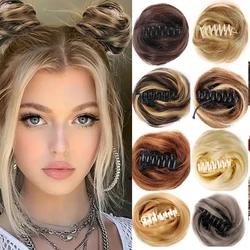 Synthetic Elegant Mini Claw Clip Cat Ear Chignon Effortless Style amp Volume for Every Occasion – Perfect for Women Blone Bun