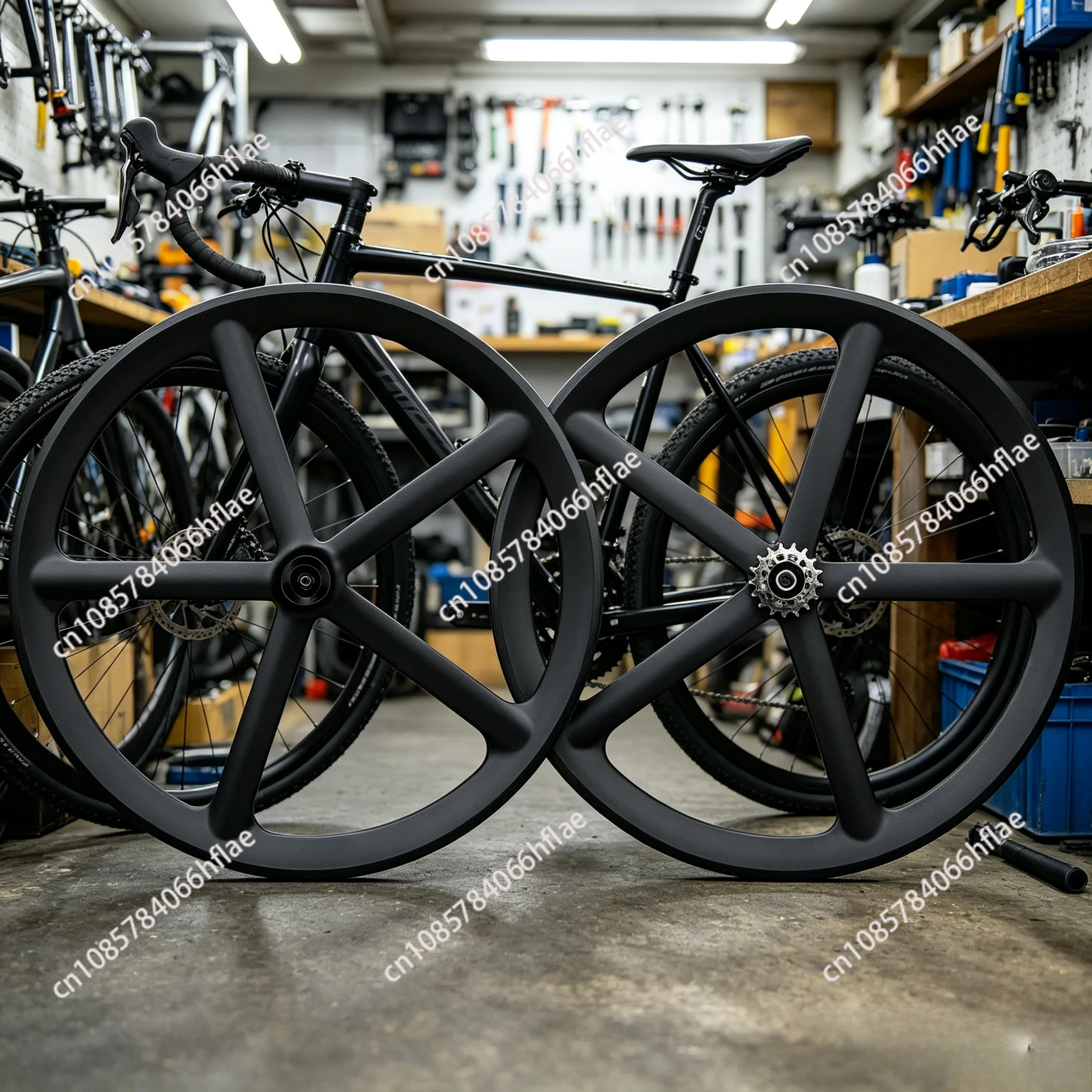700C V Brake Bicycle Wheel Set, Powder Coated Integrated Wheel Rim Made of Magnesium Alloy and Aluminum Alloy