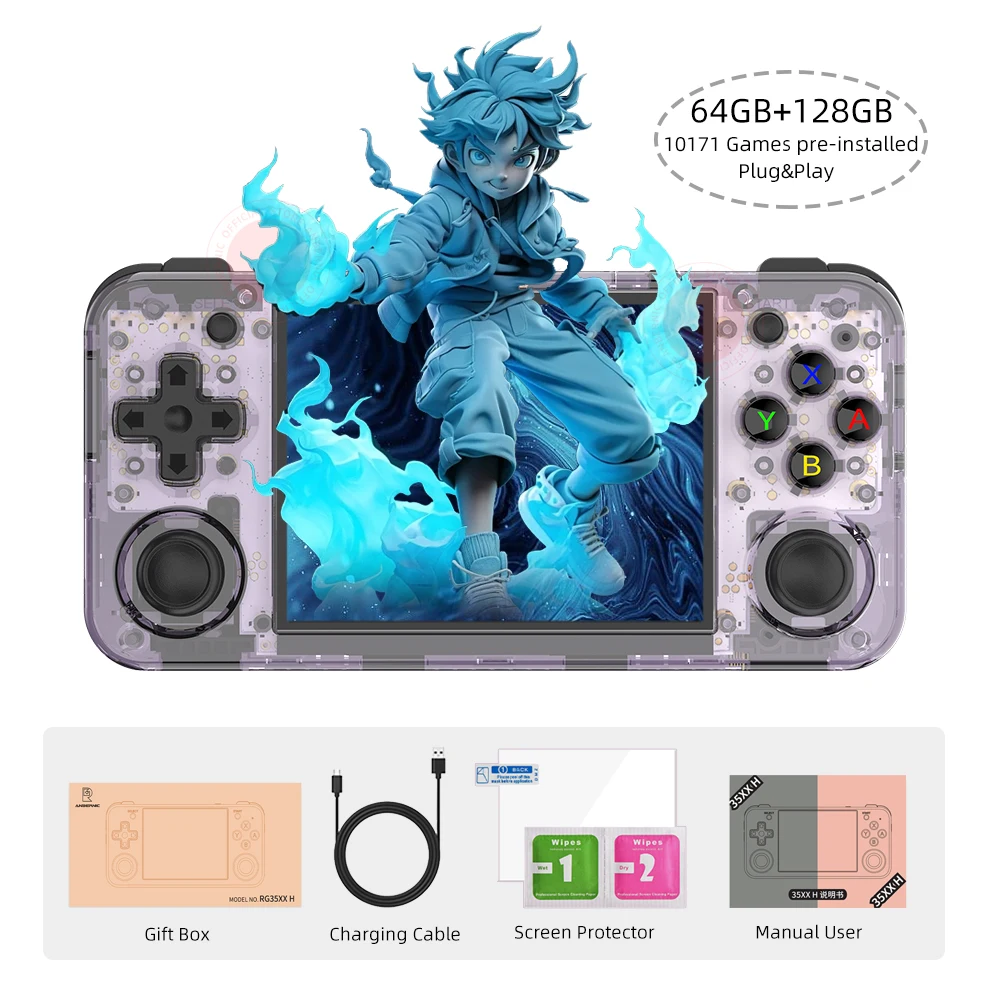 Anbernic RG 35XXPro Console de jeu portable rétro 3.5 écran IPS Linux 64bit 3200mAh lecteur de jeu prise en charge RixelHK WiFi Streaming  44
