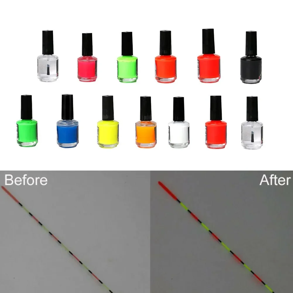 15ml Fishing Floats Fluorescent Paint DIY Fast Dry Floats Buoy Tail Painting Indicator High Visibility Tail Color Repair Parts