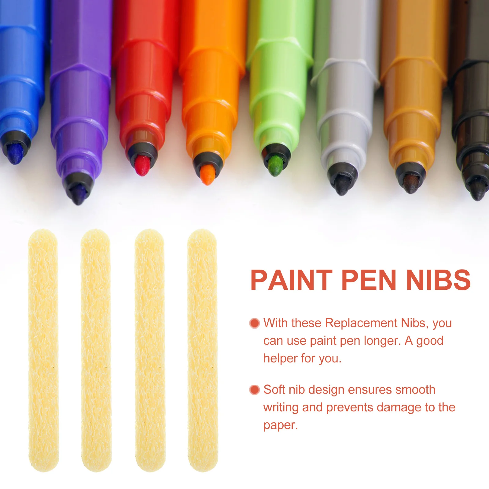 25 ชิ้น Marker เติมสีปากกาจุดเปลี่ยน Nibs Universal ห้องเรียนอุปกรณ์เสริมไฟเบอร์