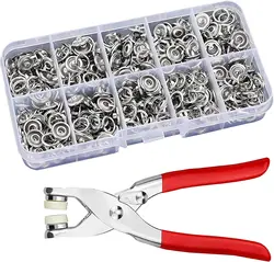 50Sets Plier Tool Metal Snap Button Sewing Button Thickened Snap Fastener Kit DIY Craft for Installing Sewing Bag Clothes