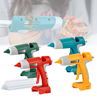 Newest Cordless Hot Melt Glue Gun with 10PCS 11mm Glue Sticks for Makita/Dewalt/Milwaukee/Bosch/Ryobi 18V Li-ion Battery