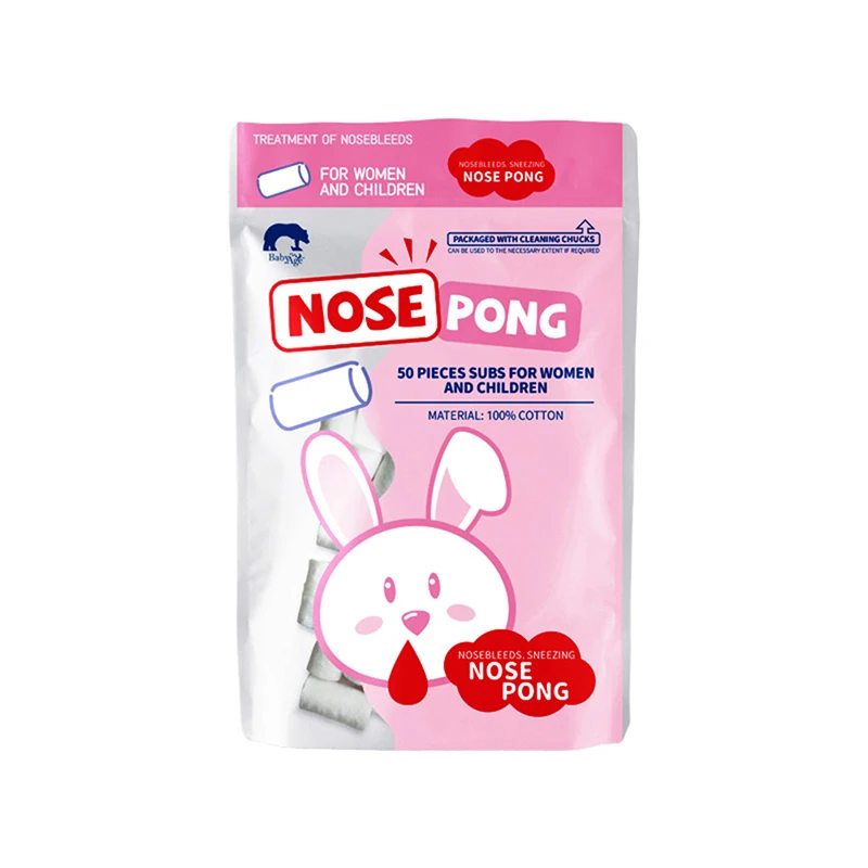 50 Capsules Nose Blood Stop Bobbin Child Nose Bleeding Runny Nose Nose Spray Degreasing Cotton Roll Children Big People