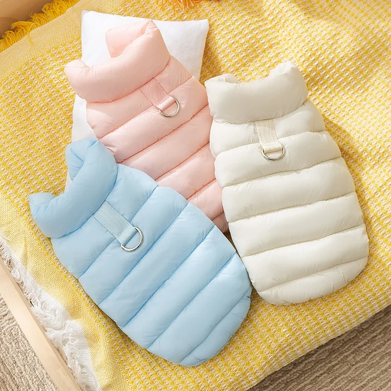 Autumn and Winter Dog Clothes Cloud Dog Sleeveless Vest Pet Windproof Warm Cotton Clothes Teddy Yorkshire Clothes XS-XL