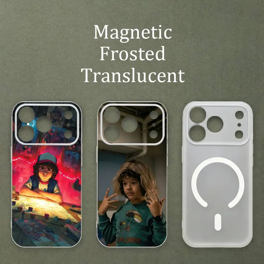 

Gaten D-Dustin M-Matarazzo Printed Case For MagSafe Matte Frosted Semi Clear TPU For iPhone 15 17 16 11 12 14 13 Pro Max