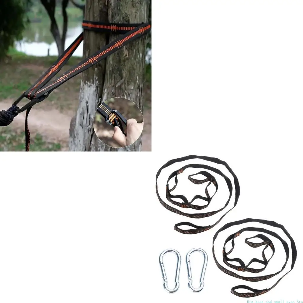 581C Long Camping Hammock Accessories Weatherproof Suspension Rope Heavy Load Bearing 300kg Support for Hiking Use
