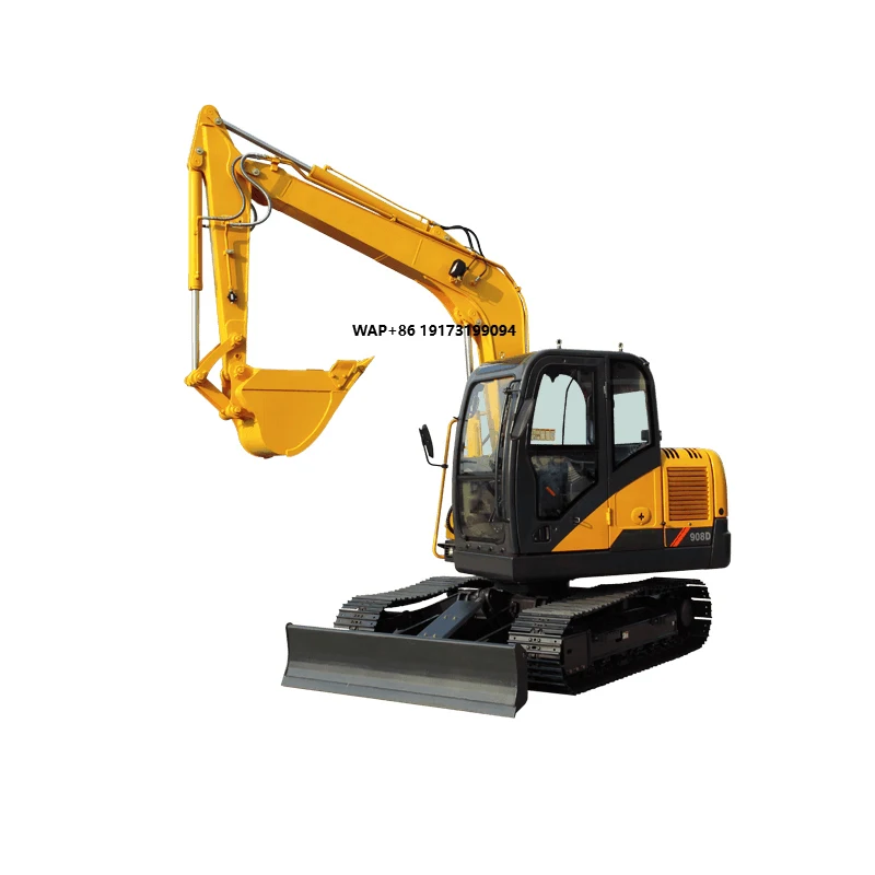 

8Ton Mini Crawler Digger 908D Compact Excavator Hydraulic for Municipal Construction Garden Landscaping Farm Irrigation
