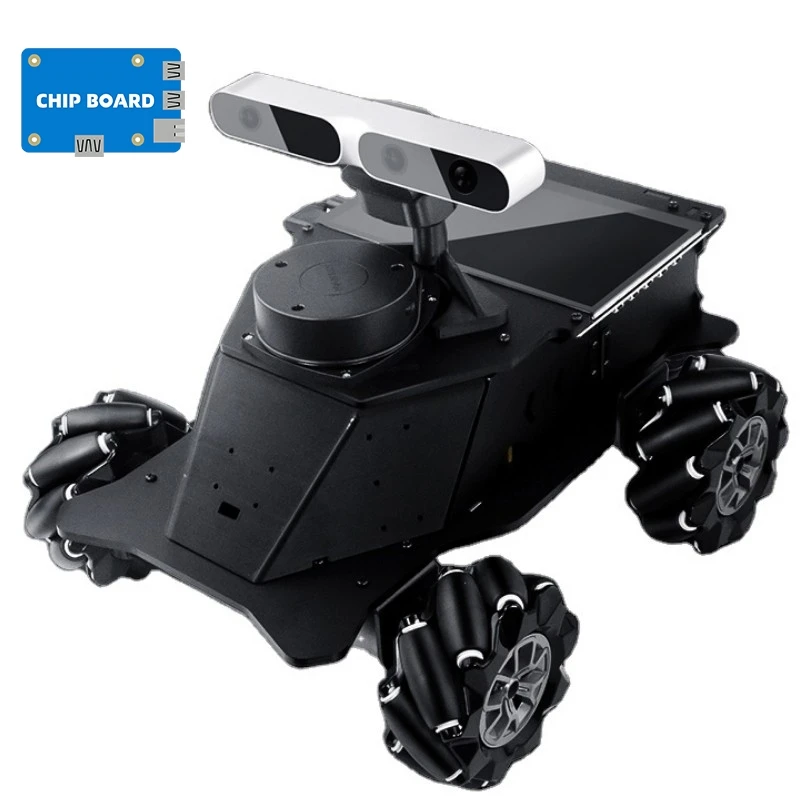 

Factory new launch 4wd omnidirectional wheel ROS Mini radar AI smart robot car with Jetson nano wireless robot kits navigation