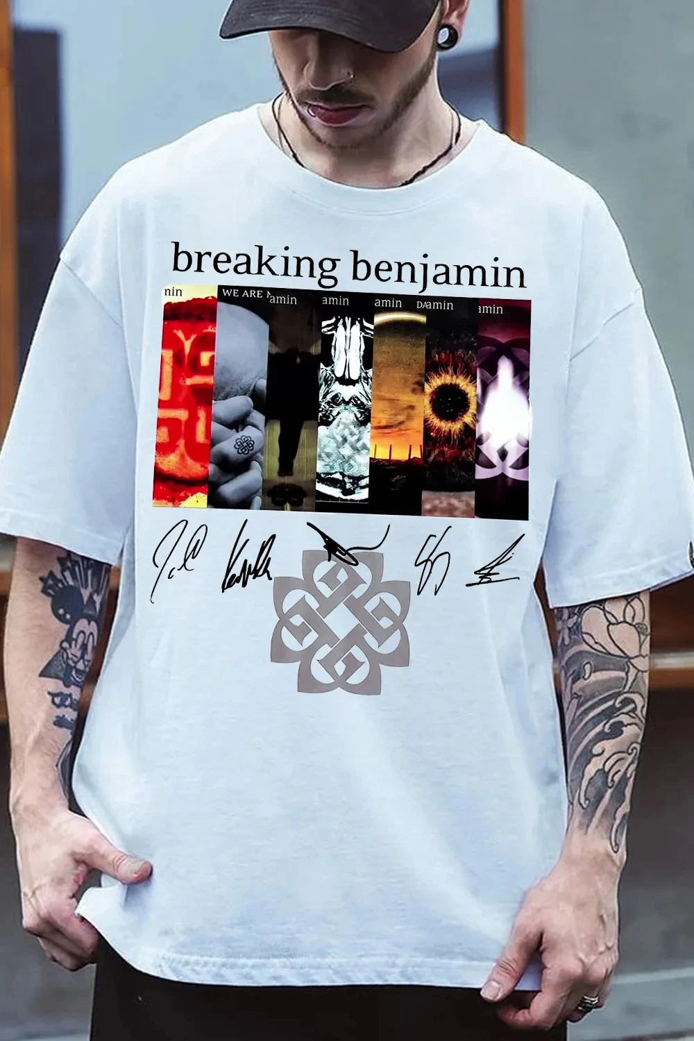 New 2026 Breaking Benjamin Printed Cotton T-shirt Men's Summer Casual Top Short Sleeve Classic Male Women Tee Unisex