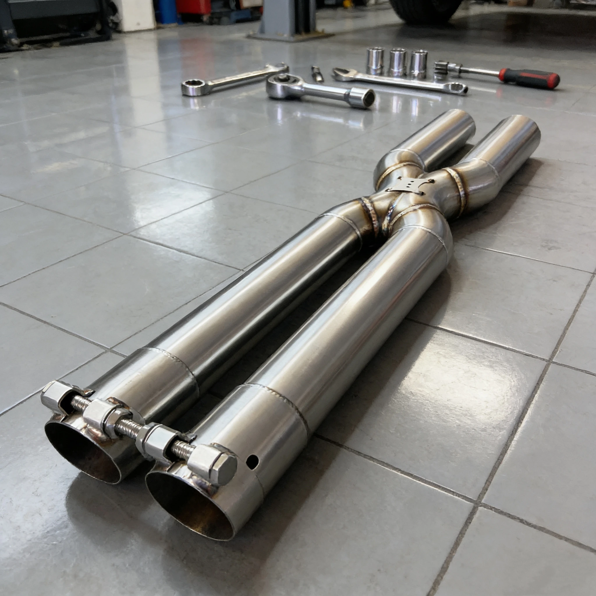 High Performance Straight-through X Pipe for Ferrari California T 3.9T 2012-2018 Exhaust System Exhaust Middle Pipe Pipe Muffler