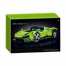 IN STOCK Creativity Green Sports Car SP3 Technical Building Blocks Bricks 3778pcs Assembling Model Toys for Children Gift Set