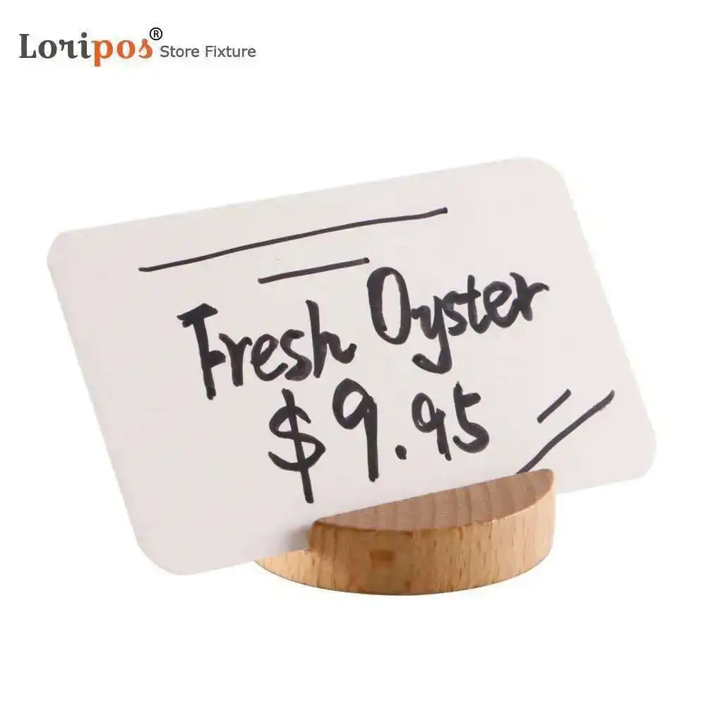 Caja de presentación de joyería, cubo de exhibición de precios, grano de plástico blanco, letra negra, barra de número, montar