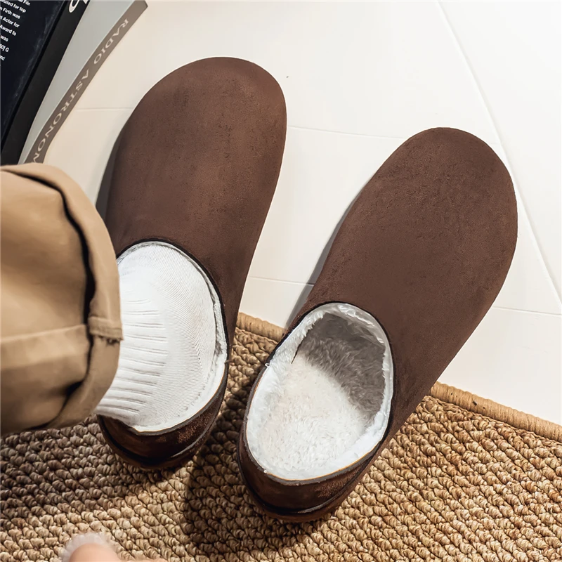 شباشب شتوية دافئة من الصوف، نعل متين مضاد للانزلاق، ملابس داخلية وخارجية، سهلة الارتداء، مريحة وخفيفة الوزن للمنزل
