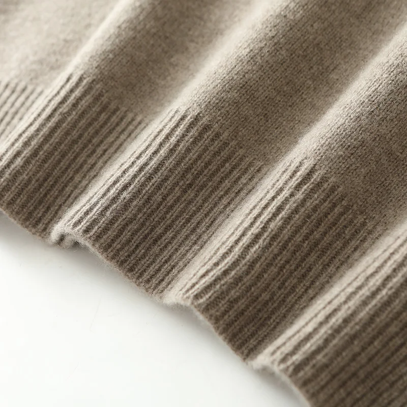 جديد الرجال محبوك نصف سستة نمط البلوز النقي الاسترالية رداء علوي من الصوف الربط حافة الديكور جودة عالية رشاقته الدافئة القمم #4