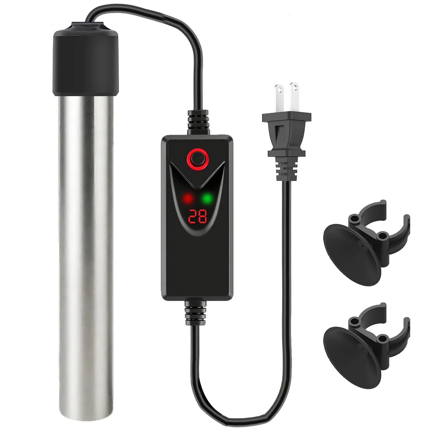 Mini-Edelstahl-Heizstab für Aquarium, Aquarium, Heizstab, automatische konstante Temperaturregelung, Temperatur 300 W, 500 W