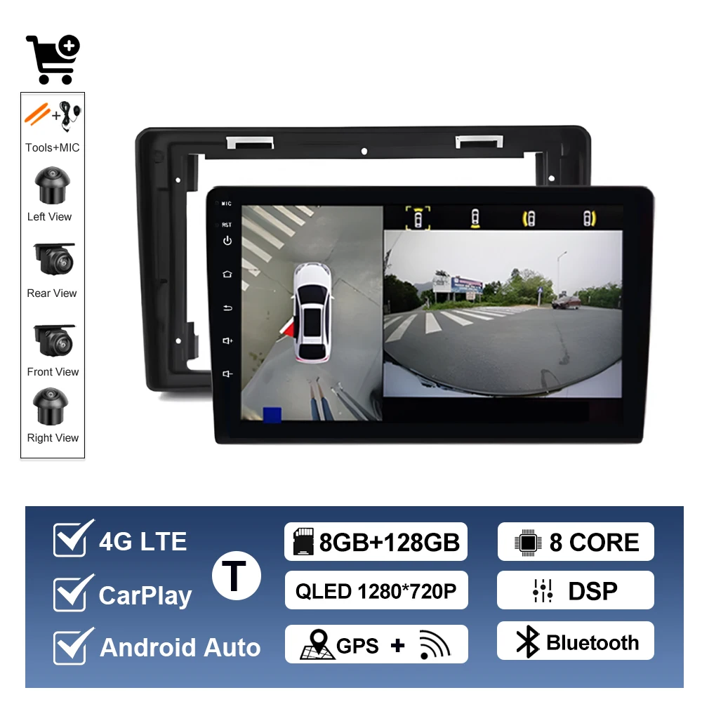 Voor Citroen C2 C3 2001 2002 2003-2010 Auto Multimedia Speler Android14 GPS Navigatie Auto Gereedschap DSP Stereo CarPlay QLED Scherm