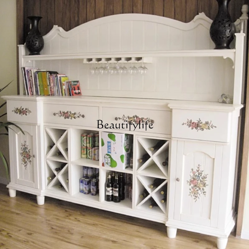 

Solid wood American pastoral hand-painted French restaurant locker