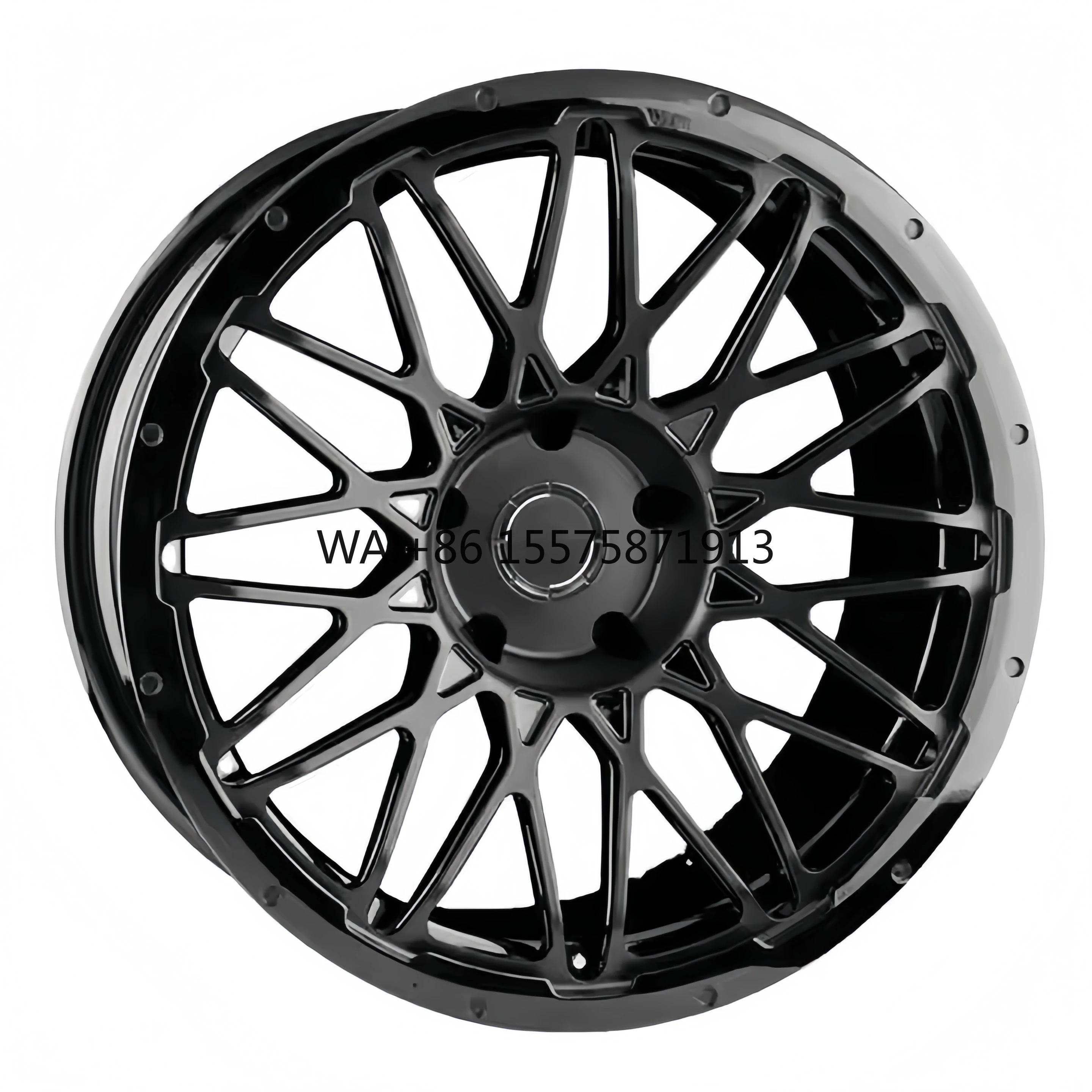 

18-22 Inch 5X120 Aluminum Alloy Forged Wheels - Black Anodized Finish Lightweight Structure for Sports Vehicles