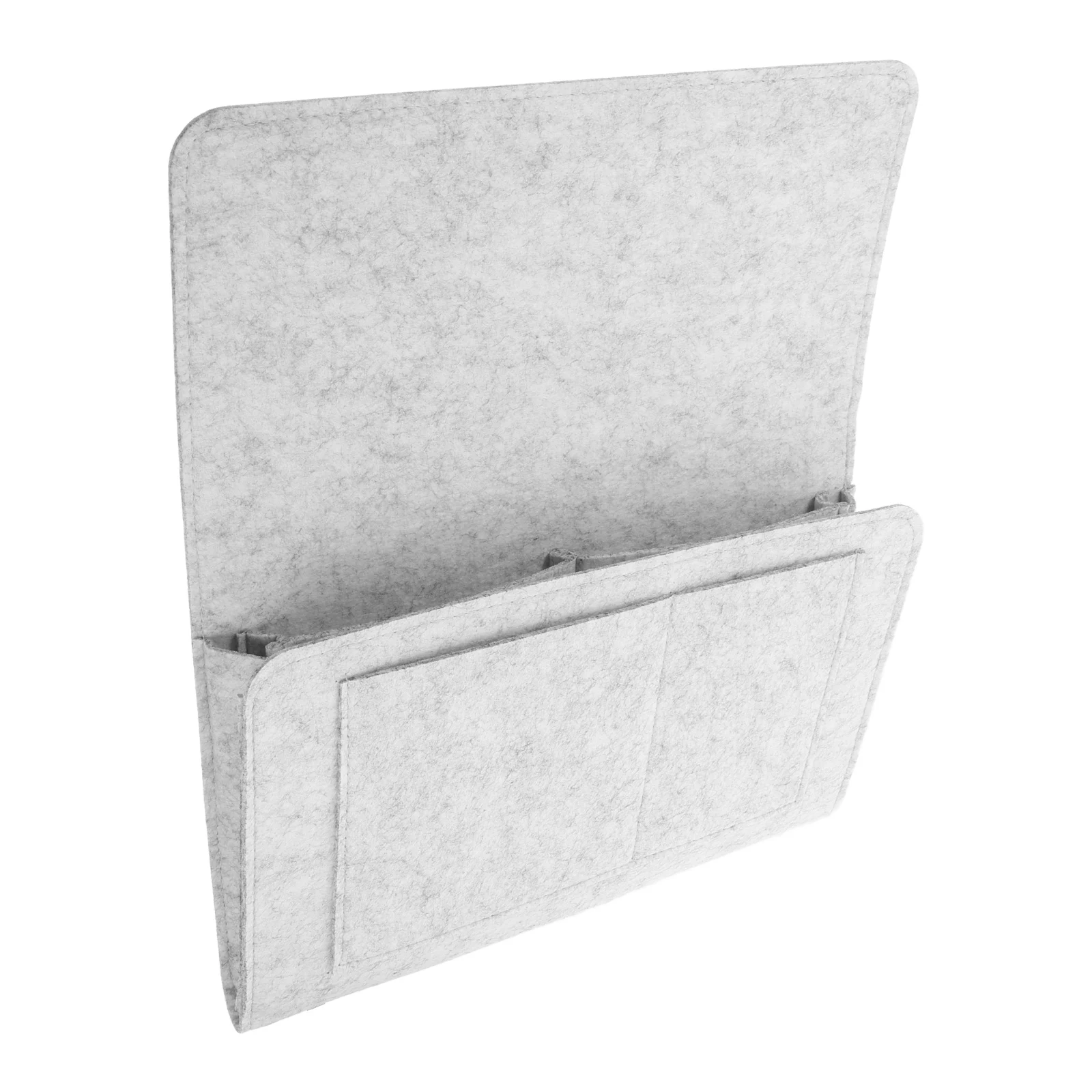 

Portable Felt Bag Hanging Organizer Bedside Storage Bag Electronics Accessories Protective Case Armrest Pouch (Gray)