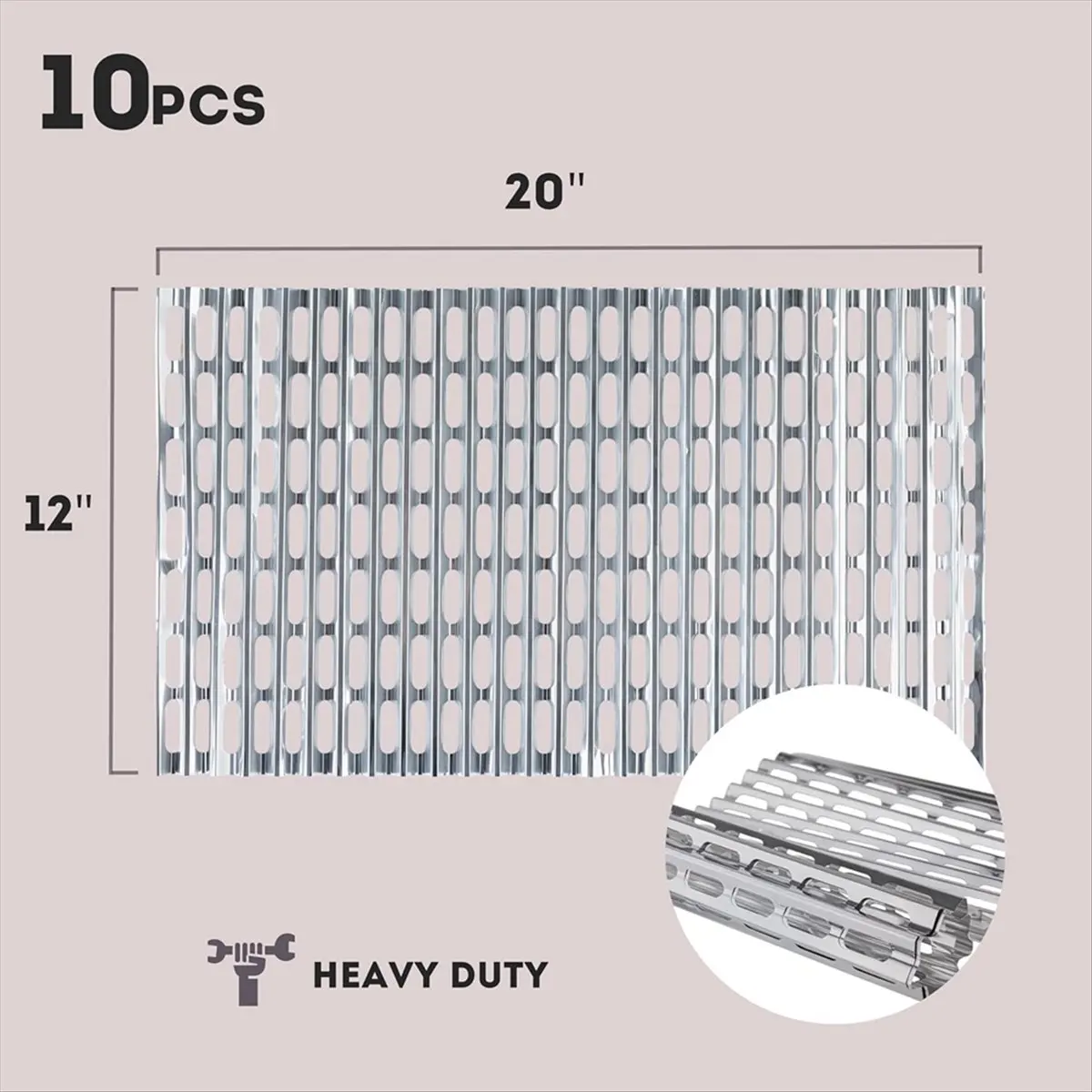 A013 Disposable Aluminum Grill Liners BBQ Sheets Perfect for Public Park Grills, Outdoor BBQ, Camping 10-Pack