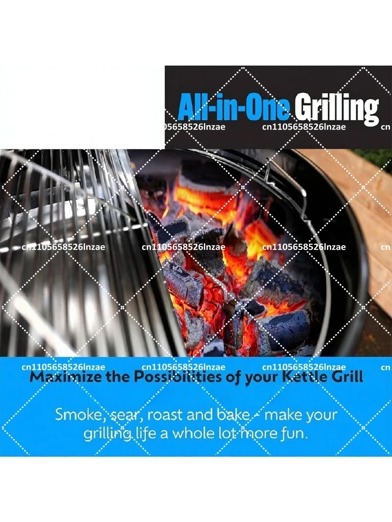 22 Inch Charcoal Grill with Durable Build, Uniform Heat Distribution for Outdoor BBQ Cooking